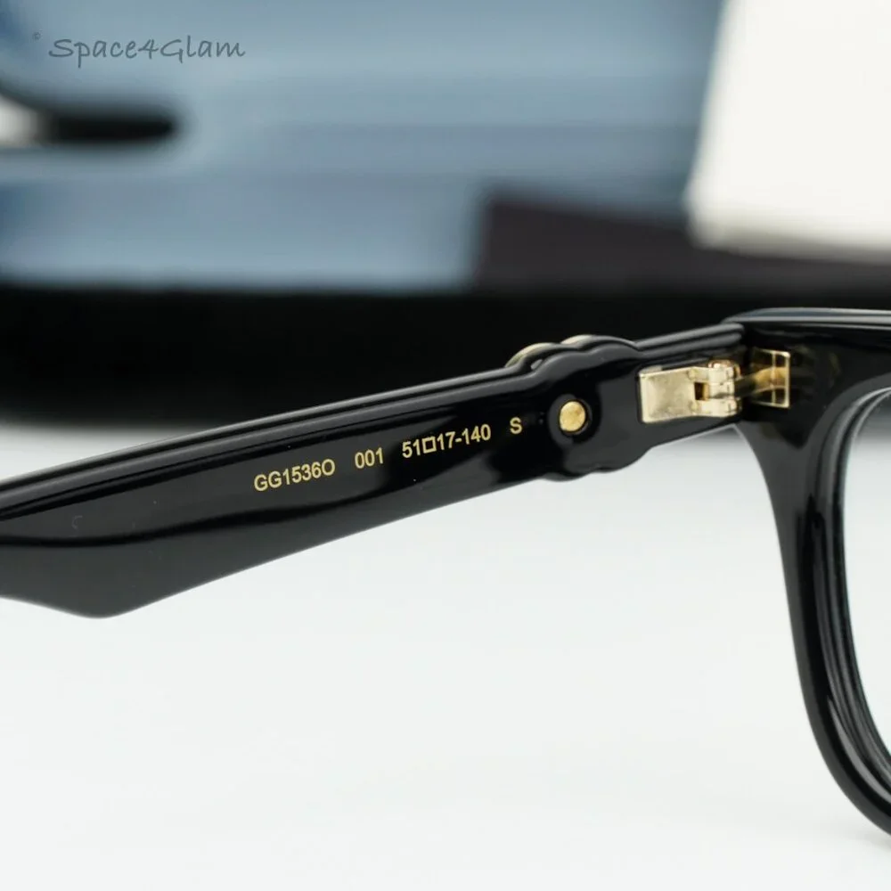 BRAND NEW Gucci GG1536O 001 Black Square Women Eyeglasses GG 1536O - Picture 8 of 11